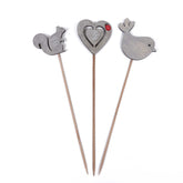 Set of 3 Animal Toppers Picks